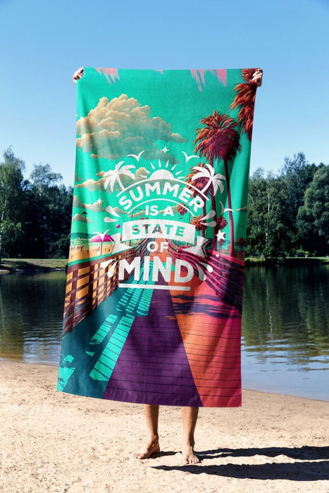 Mijölnir Toalla de Playa Multicolor 70 x 130 cm, 70% Poliéster / 30% Poliamida, Tejido Microfilamento